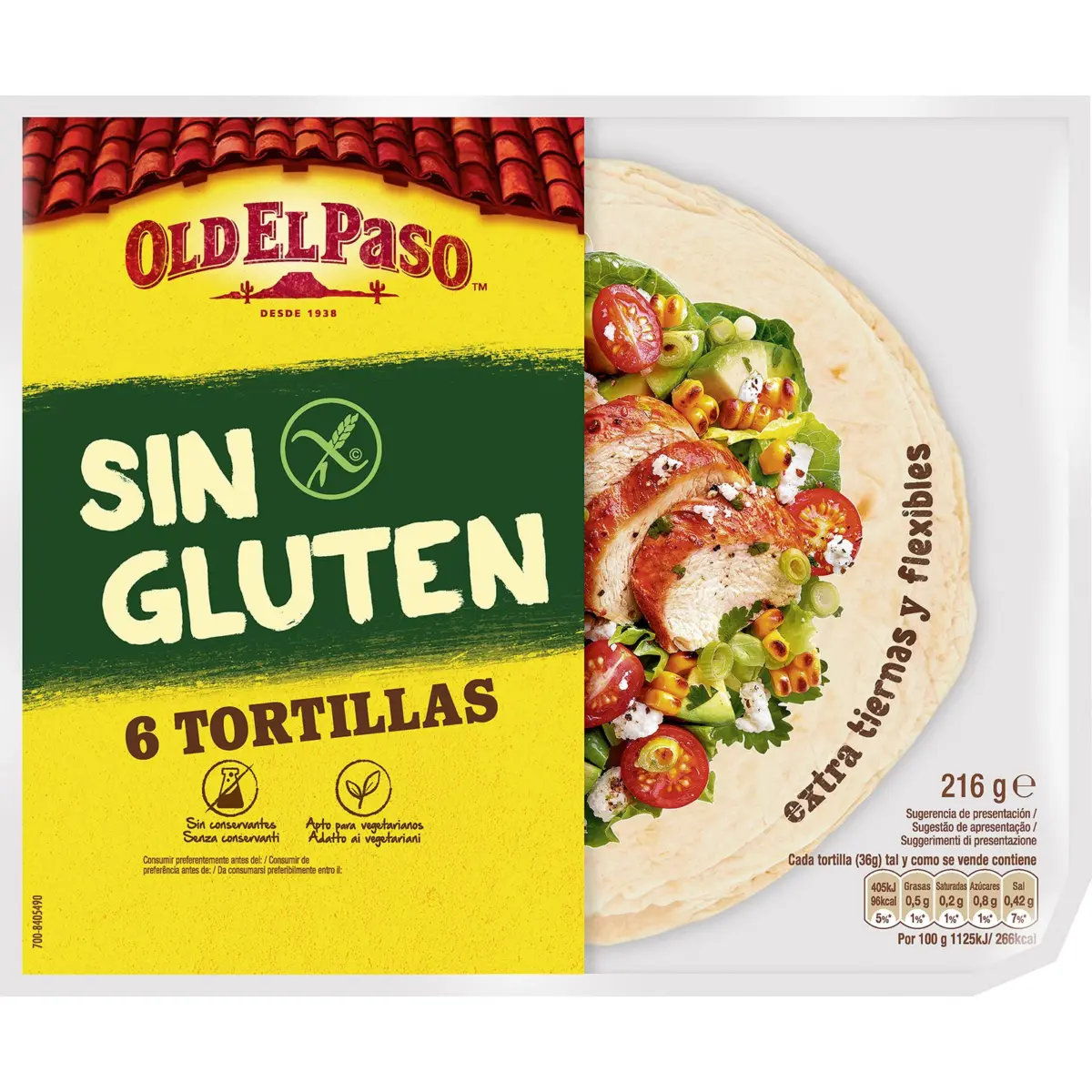 Truites sense gluten, 6 unitats Old El Paso