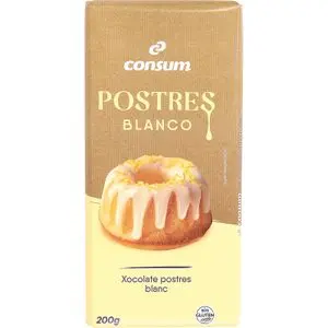 Weiße Schokolade für Desserts Consum