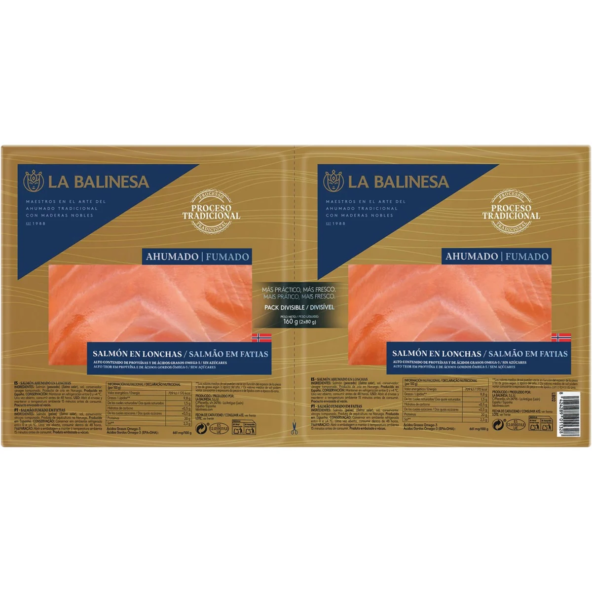 Norwegian smoked salmon La Balinesa