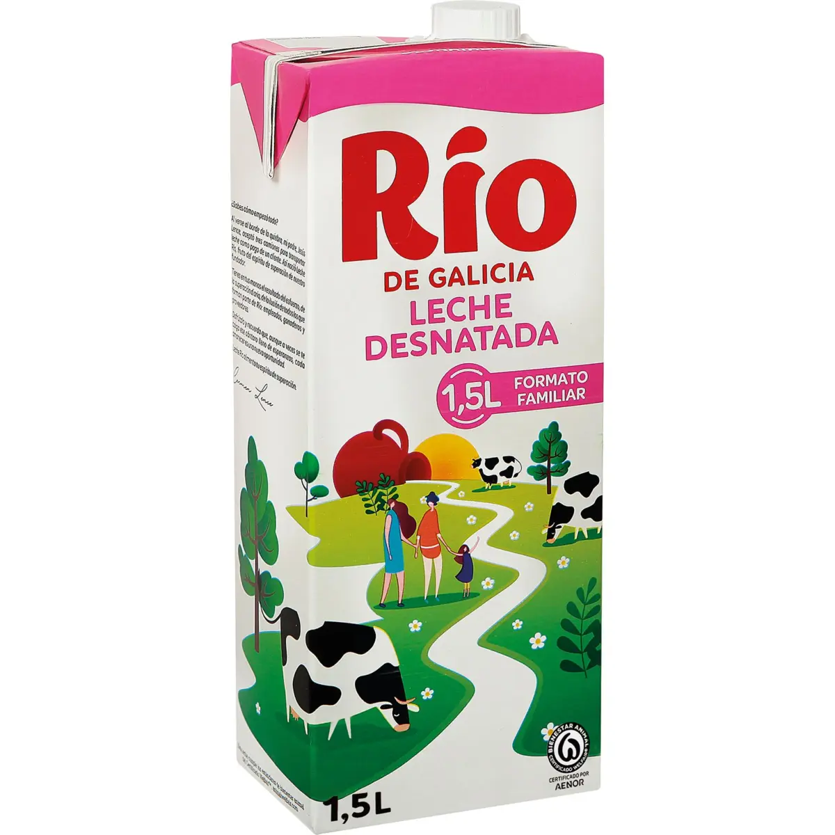 Lait écrémé, brique Rio
