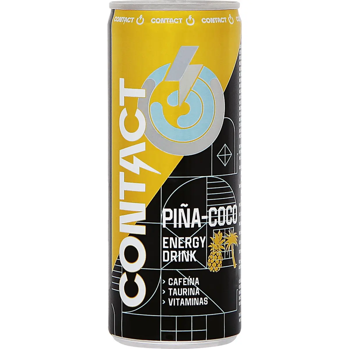 Beguda energètica de pinya i coco Contact, llauna
