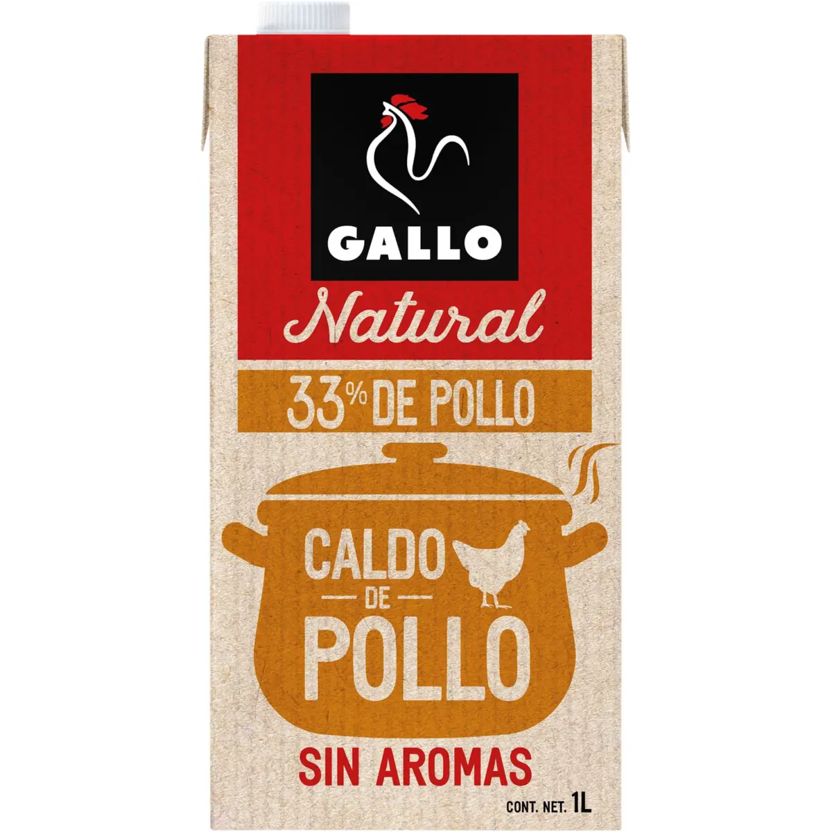 Natürliche Hühnerbrühe Gallo, Kartonpackung