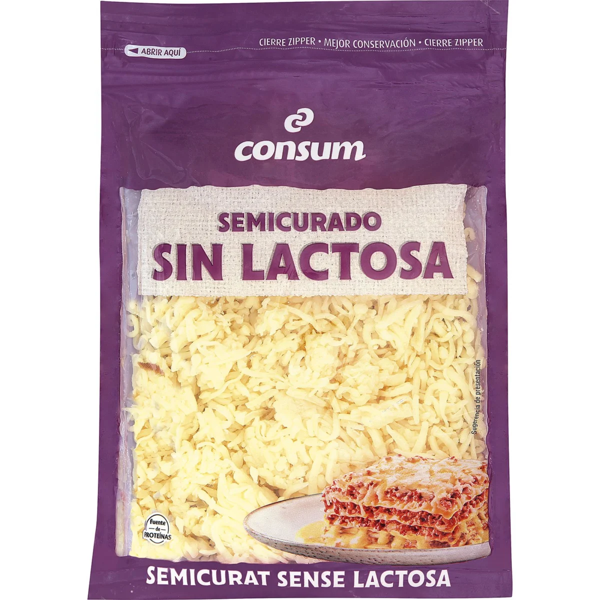 Lactose-free grated cheese Consum