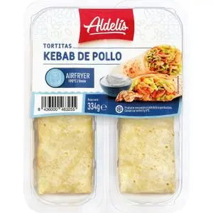 Kebab de Pollo con dos salsas Aldelis