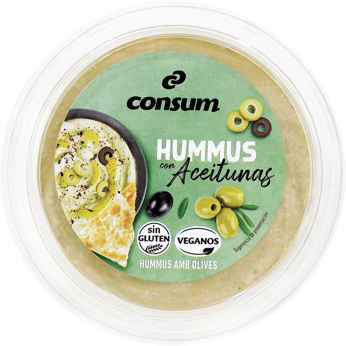 Hummus amb olives Consum