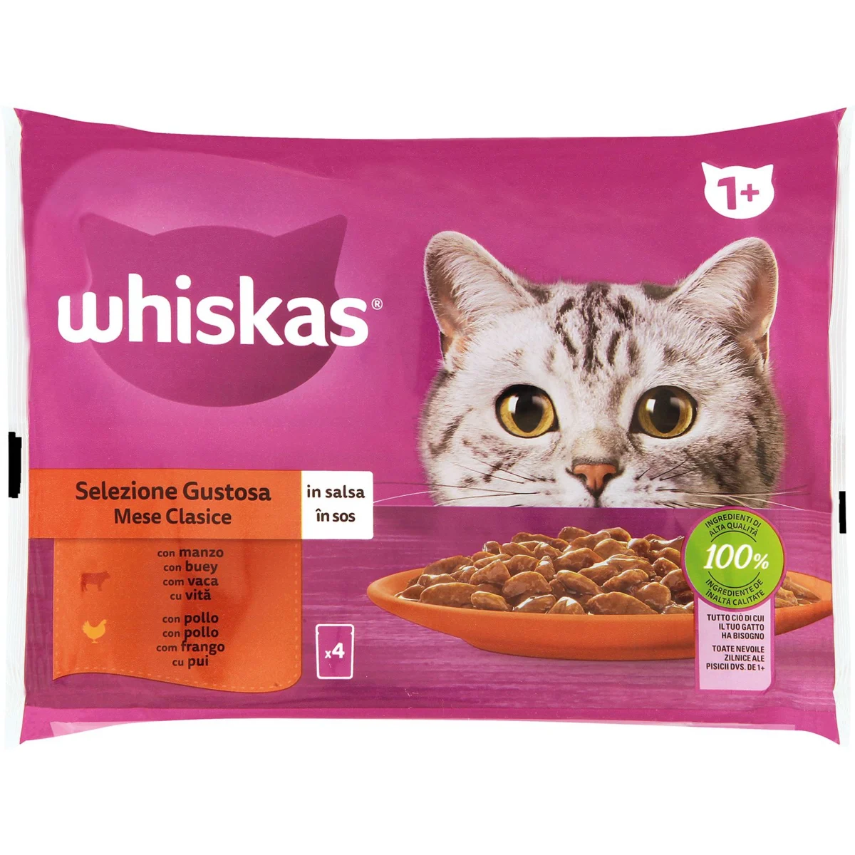 Aliment humide pour chats en sauce Sélection de viandes Whiskas