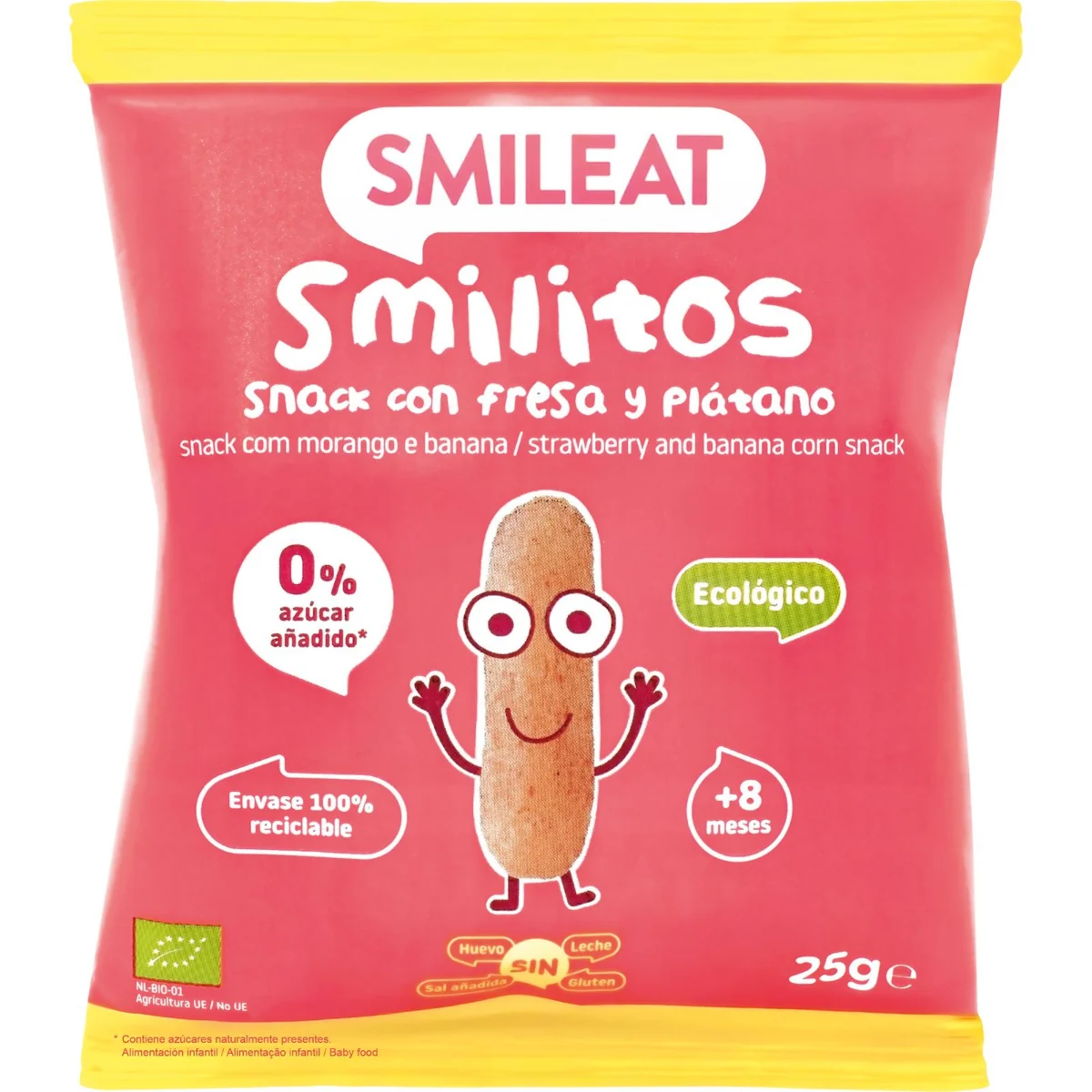 Snack de maduixa i plàtan Smilitos Smileat