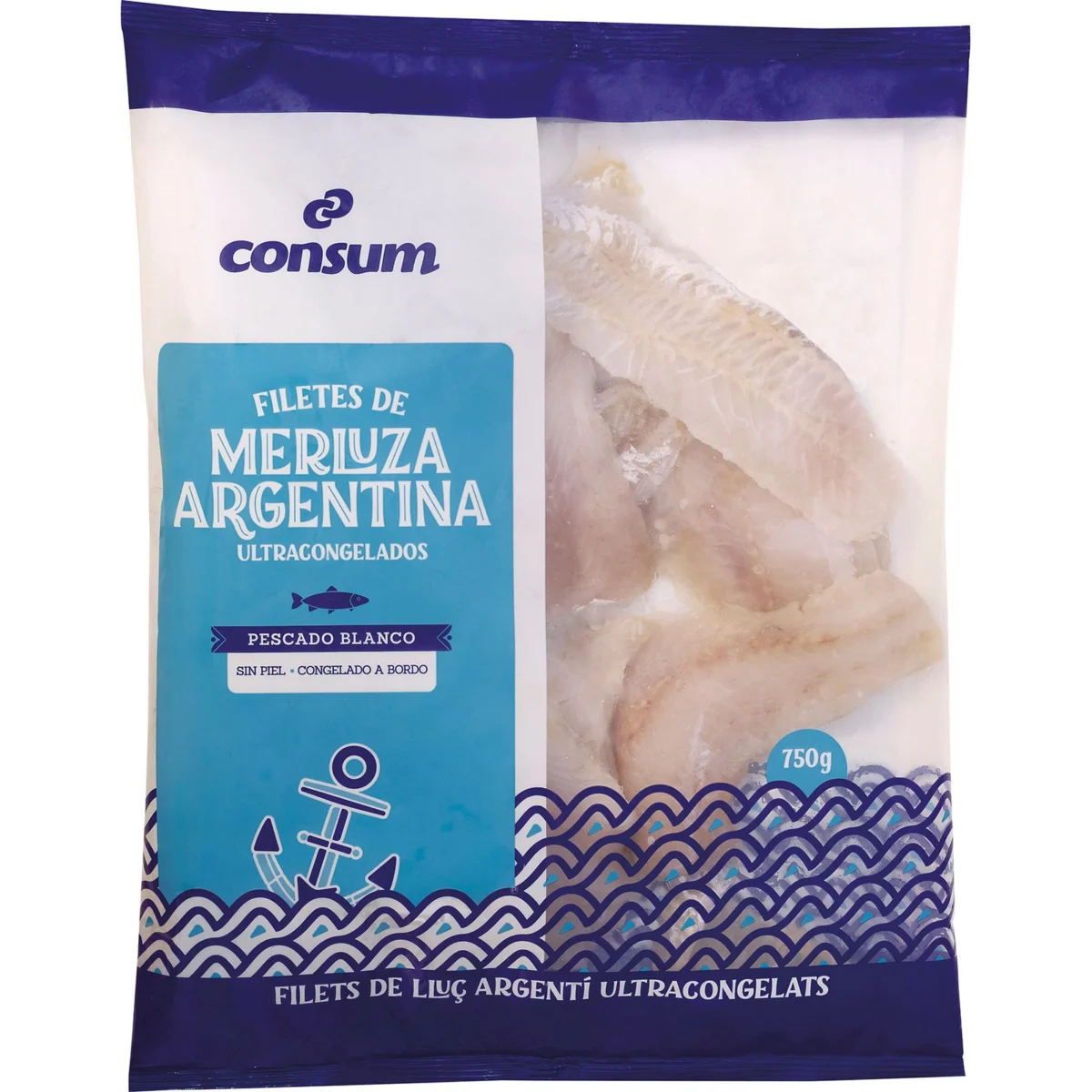 Filet de lluç argentí sense pell Consum