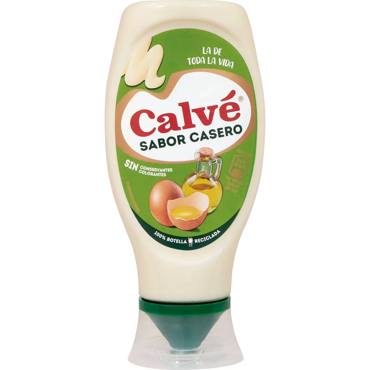 Salsa de sabor casolà Calvé, ampolla cap per avall