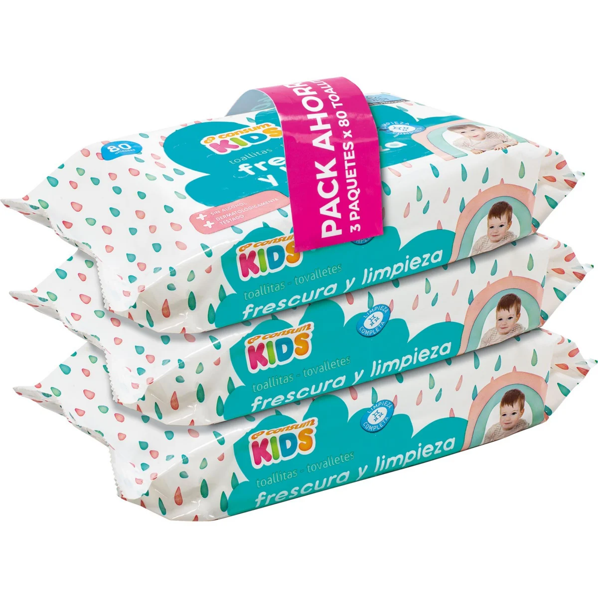 Cleansing and Refreshing Wipe, Pack of 3 Consum Kids