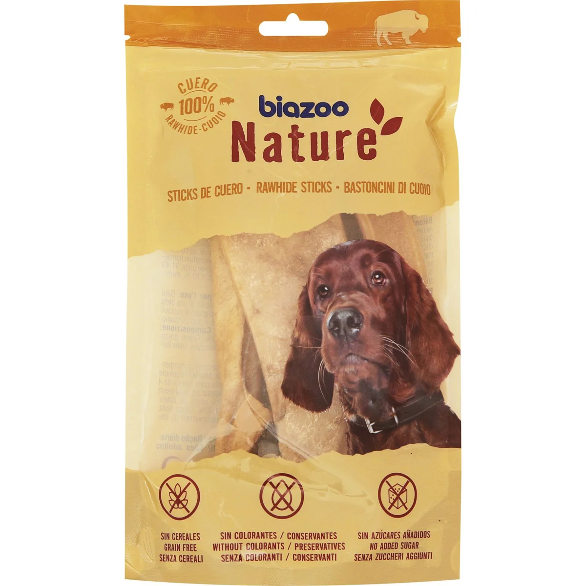 Snack per a gossos en stick de cuir natural Biozoo