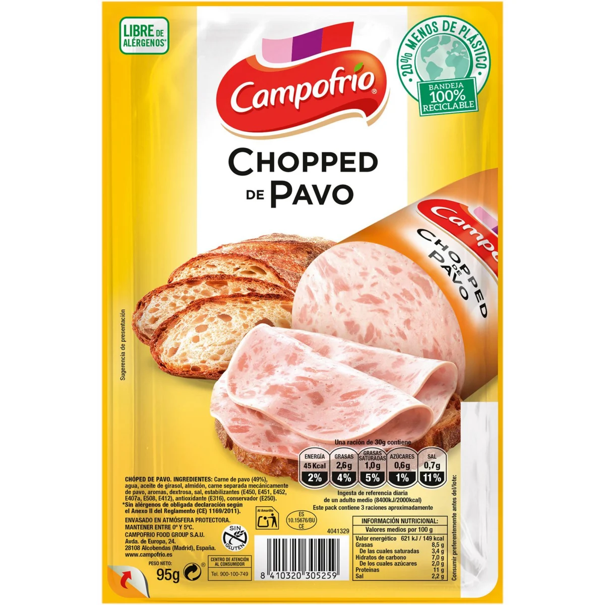 Chopped de dinde sans lactose Campofrío