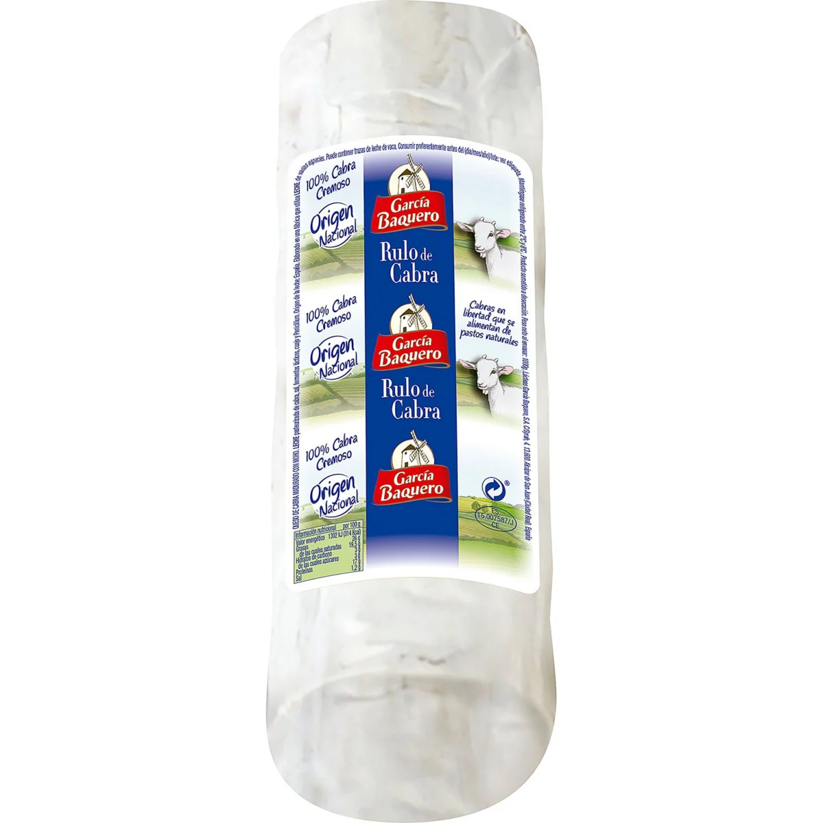 Formatge de cabra en rulo de llet pasteuritzada G.baquero