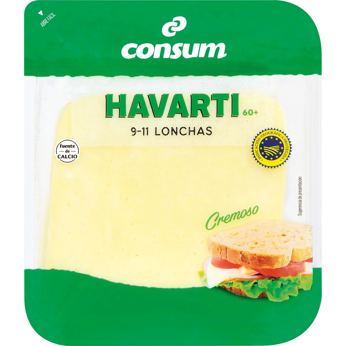 Fromage Havarti IGP Consum en tranches