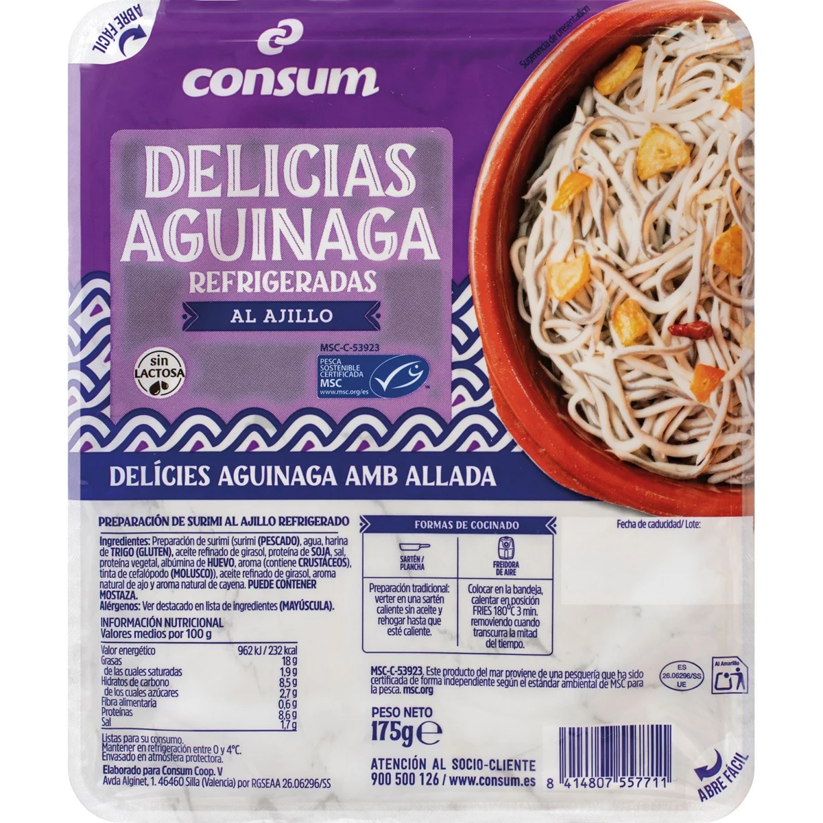 Delícies Aguinaga amb all Consum