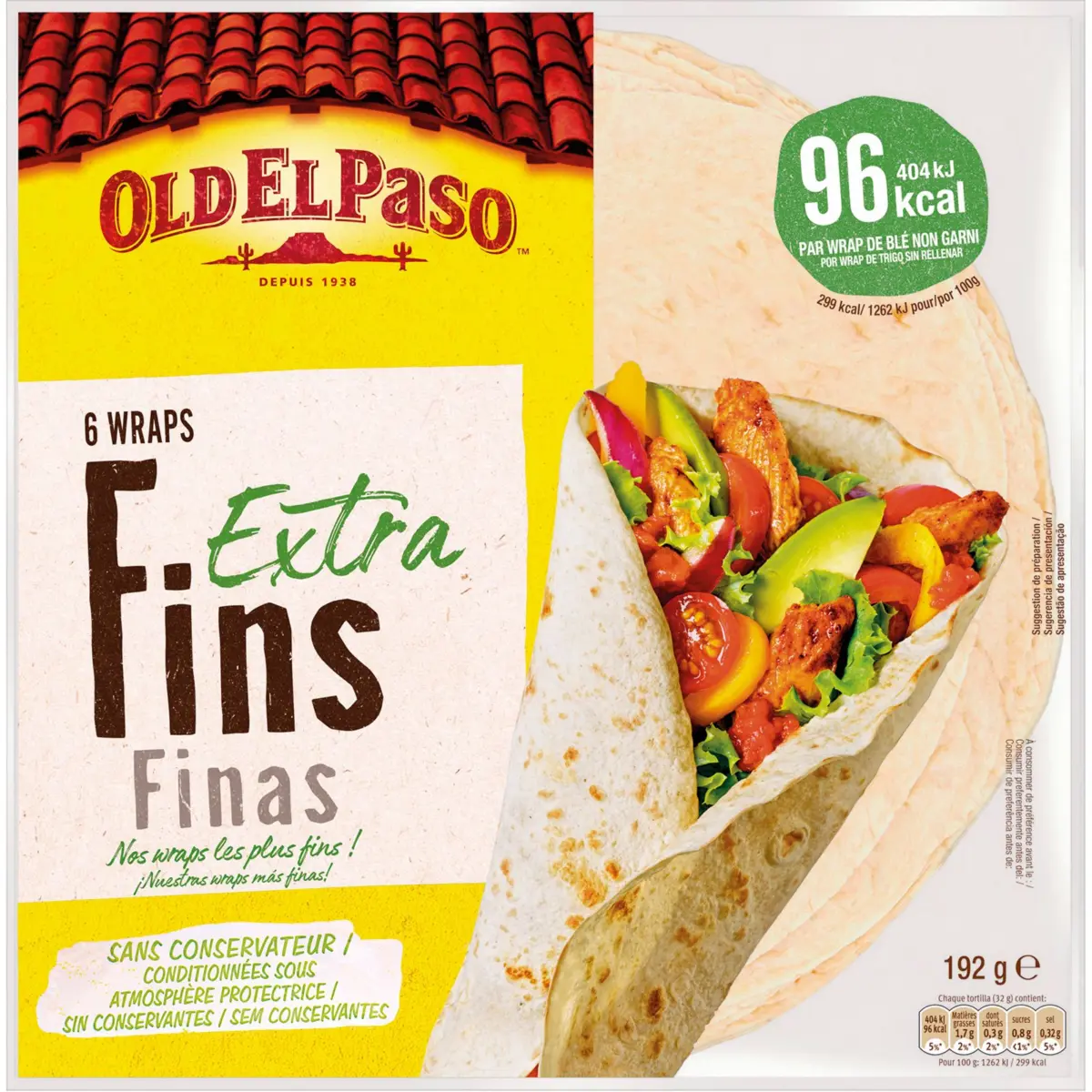 Truites fines per a wraps 6 unitats Old El Paso