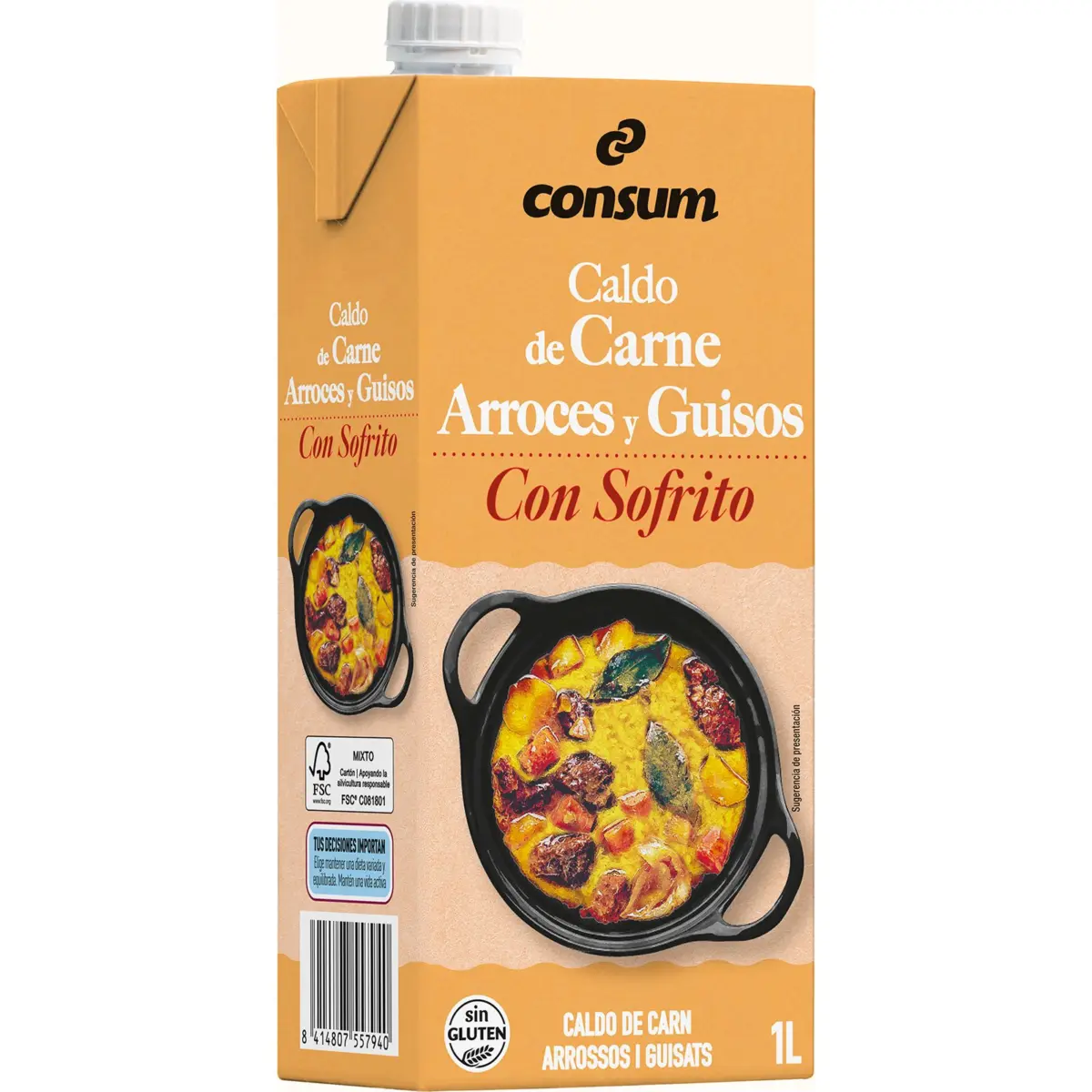 Fleischbrühe für Reisgerichte und Eintöpfe mit Sofrito Consum