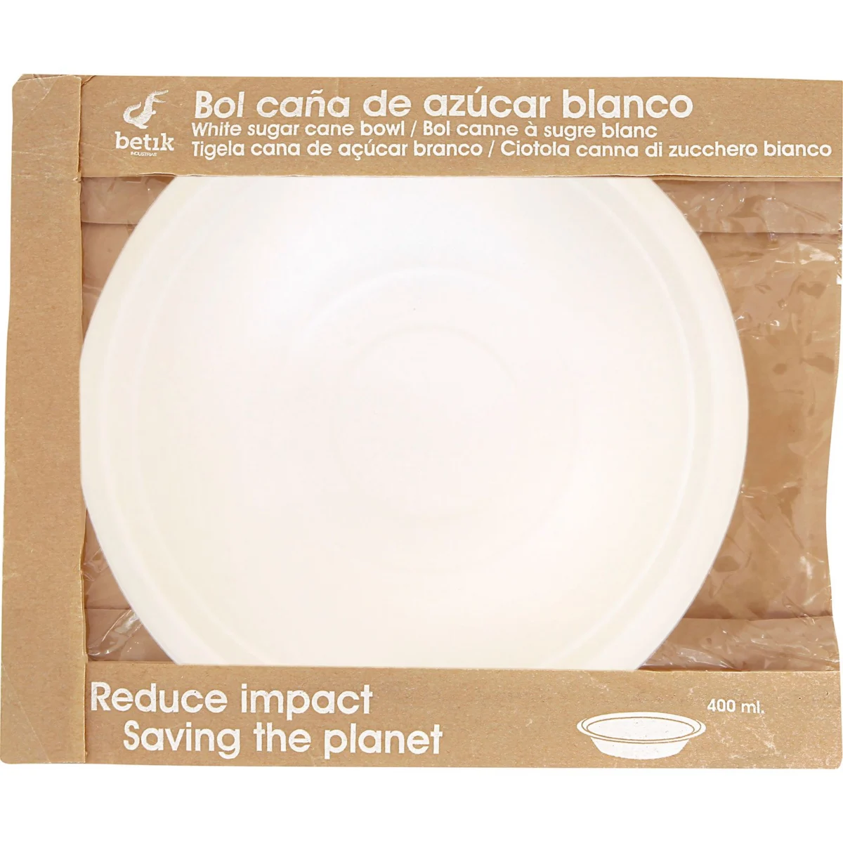 Biodegradable sugarcane bowl 16 cm Betik