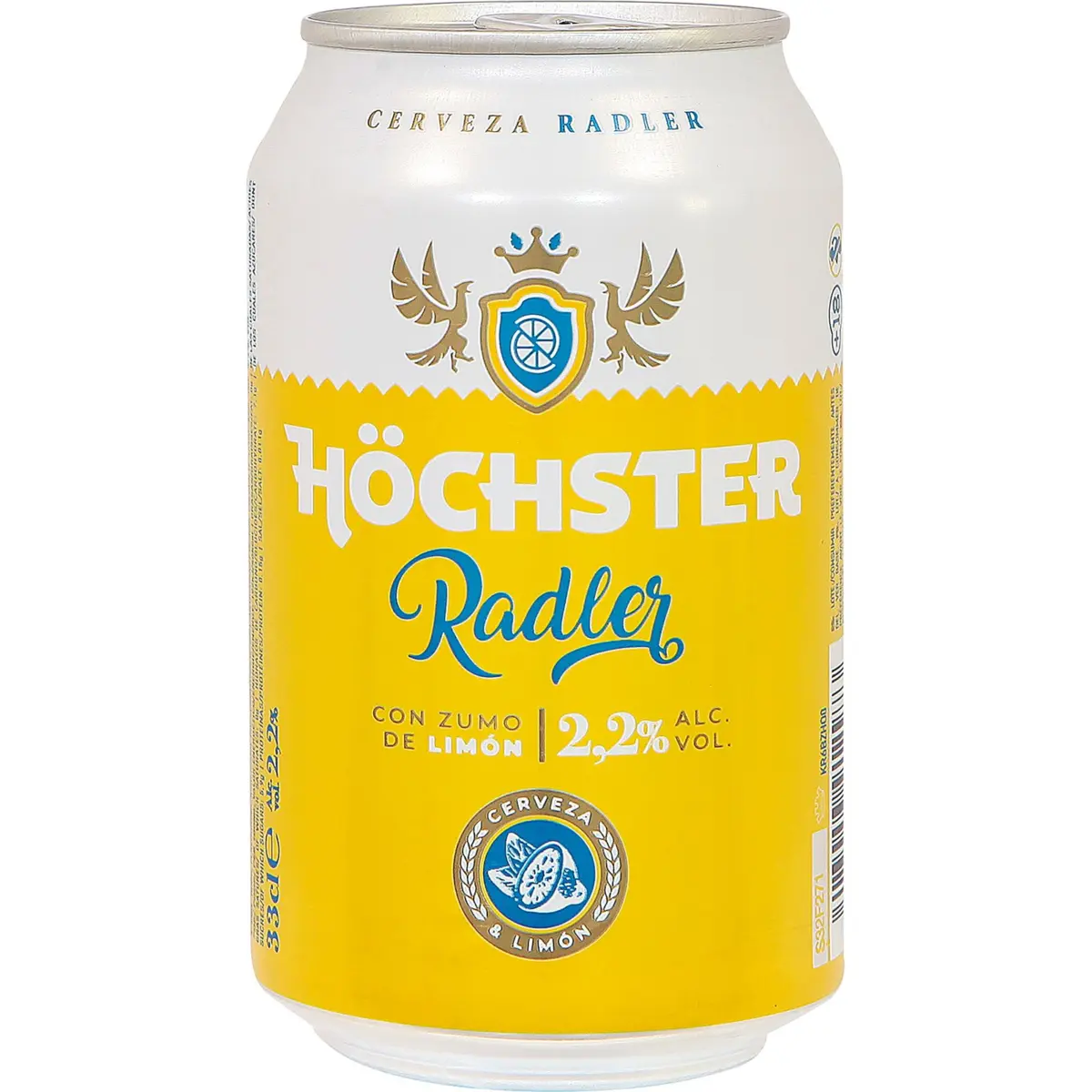Hochster lemon Radler beer can