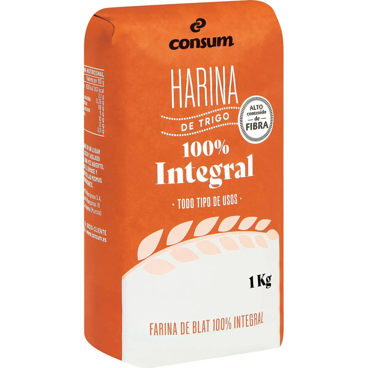 Harina de Trigo 100% Integral Consum