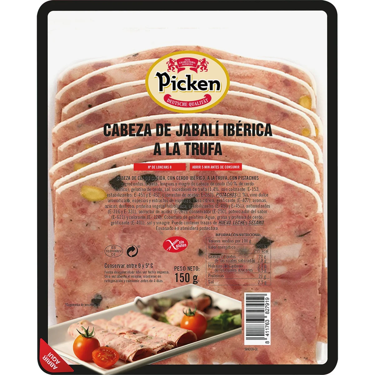 Cap de senglar ibèric amb tòfona Picken
