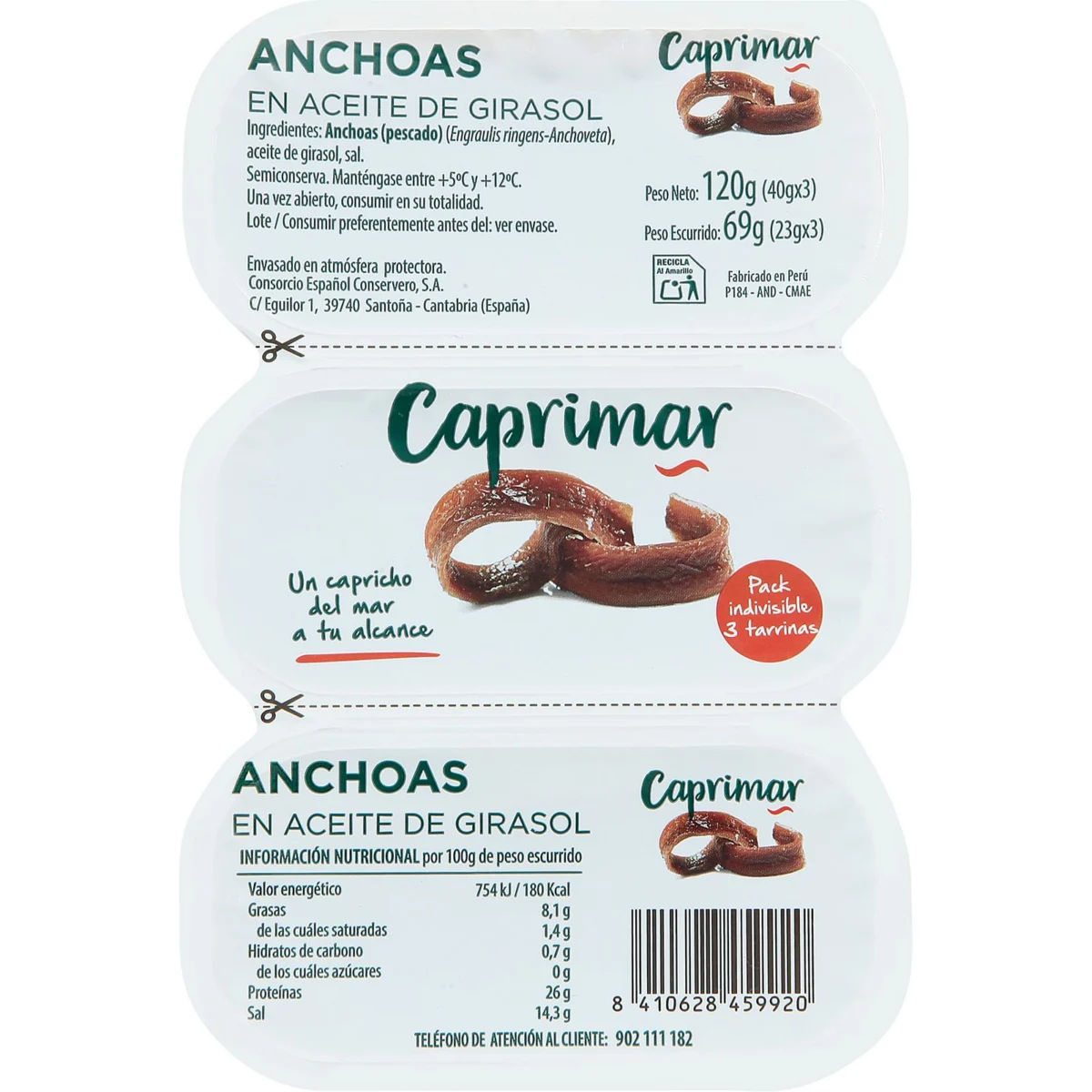 Seitons en oli de gira-sol Caprimar