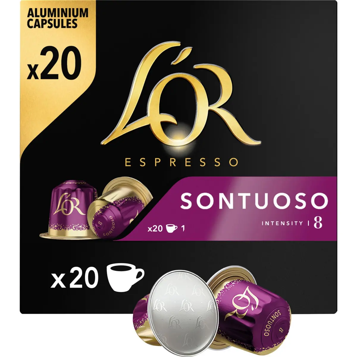 Cafè Espresso Sontuoso, 20 càpsules L'or