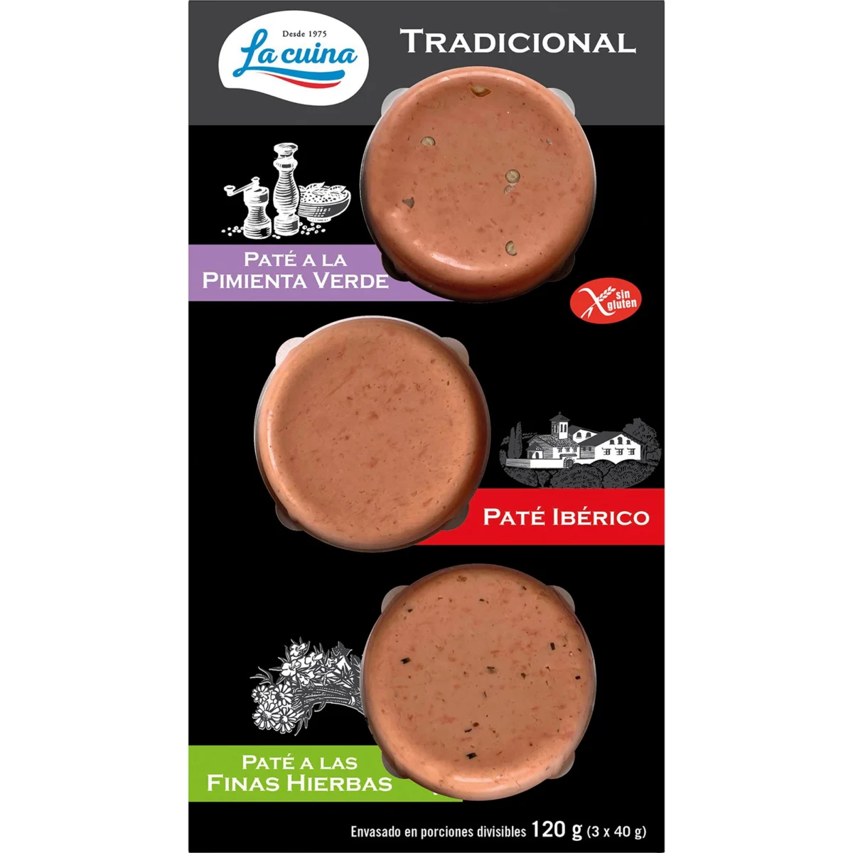 Traditional pâté selection: pepper, Iberian, fine herbs La Cuina