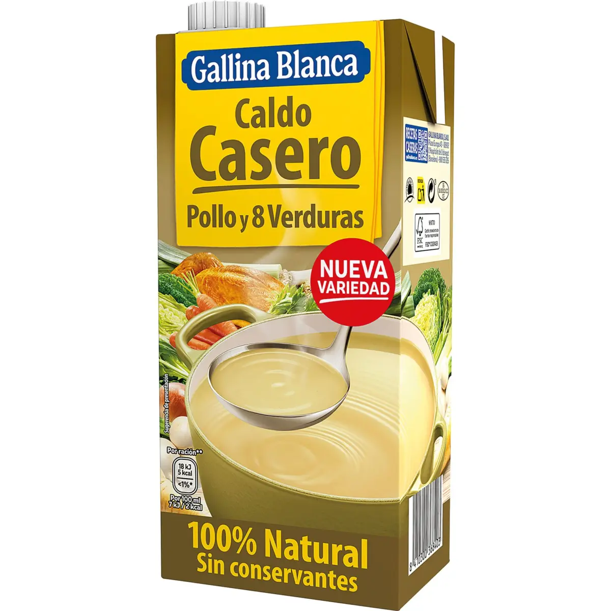 Chicken broth with 8 vegetables G.blanca