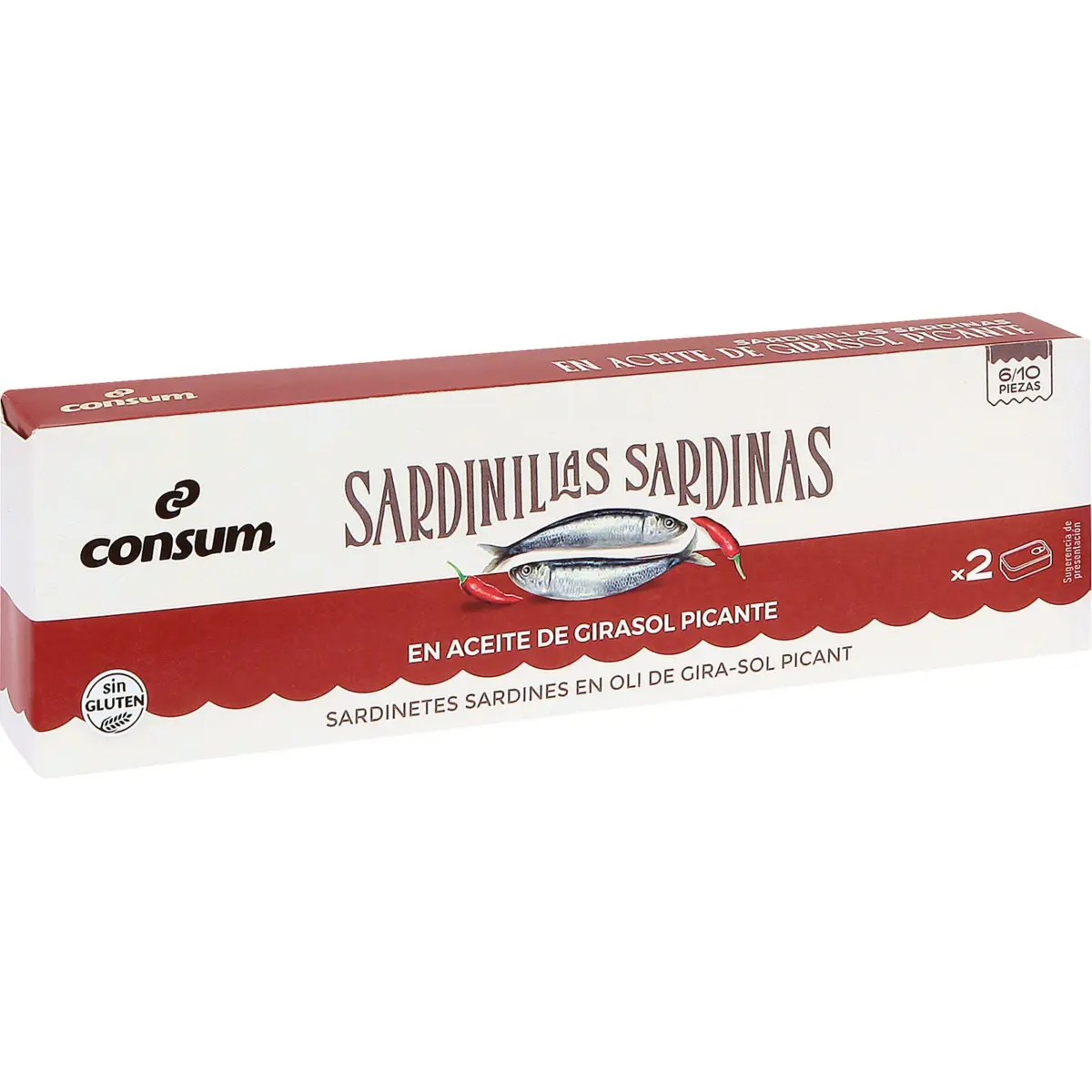 Sardinilles picants en oli de gira-sol Consum