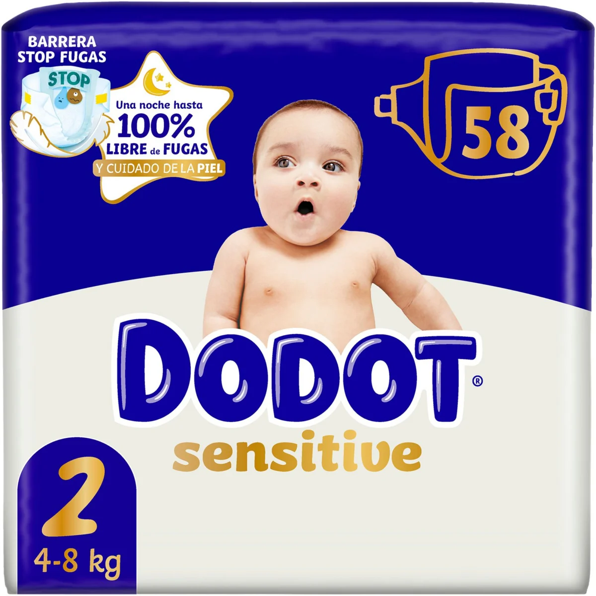 Windel Sensitive Größe 2 von 4 bis 8 Kg Dodot