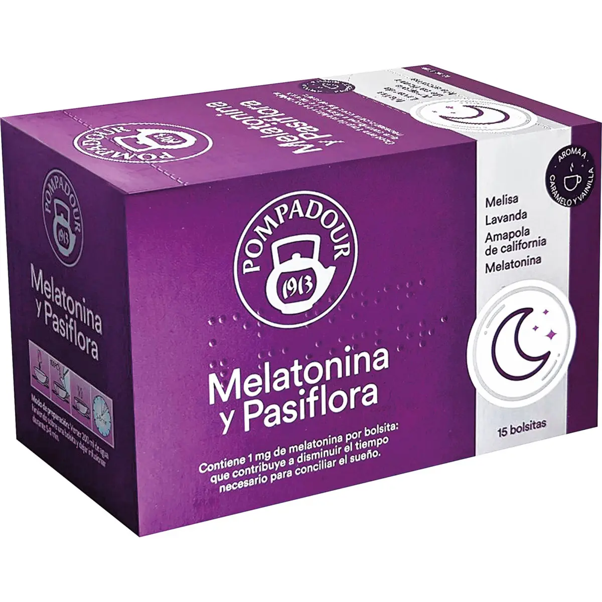 Infusión Melatonina y Pasiflora Pompadour