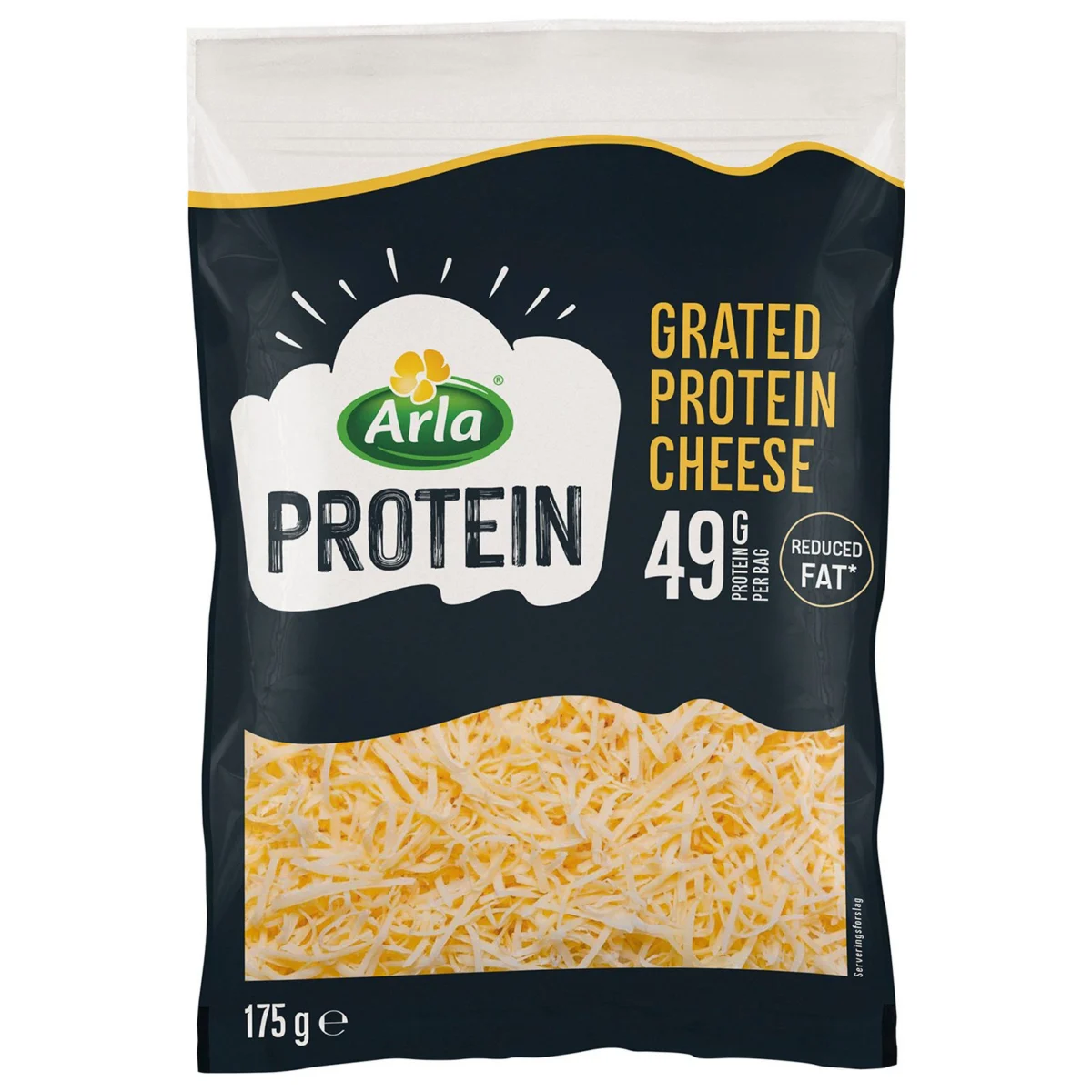 Grated 3-cheese blend, light and high-protein Arla
