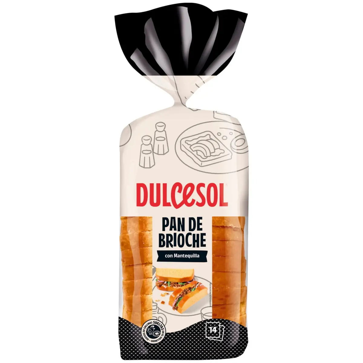 Brioche mit Butter Dulcesol