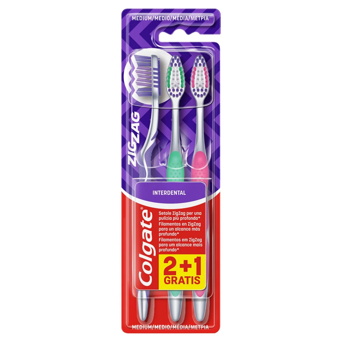 Colgate Zig Zag Medium Antibacterial Toothbrush