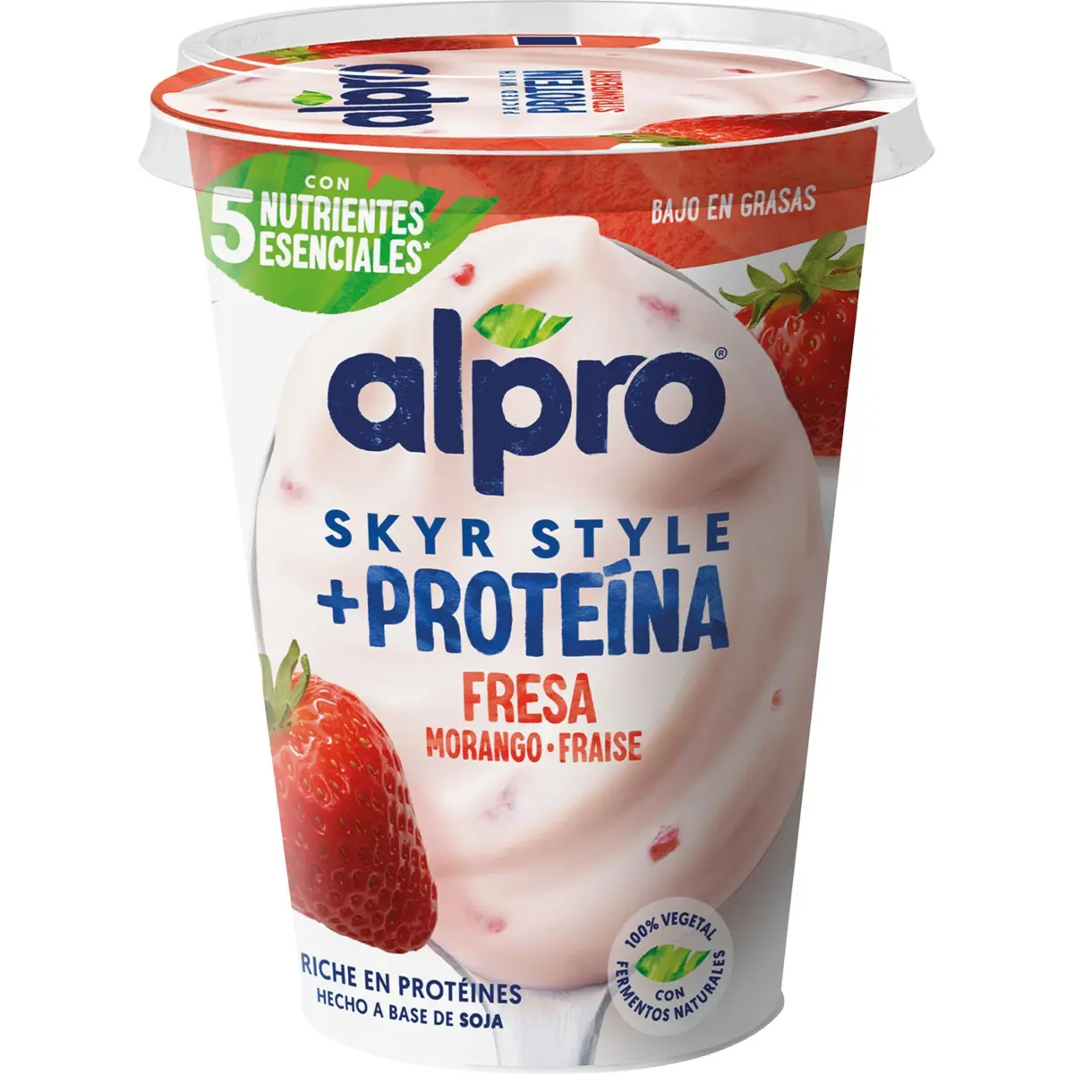 Strawberry Flavoured Skyr-Style Soya Dessert Alpro