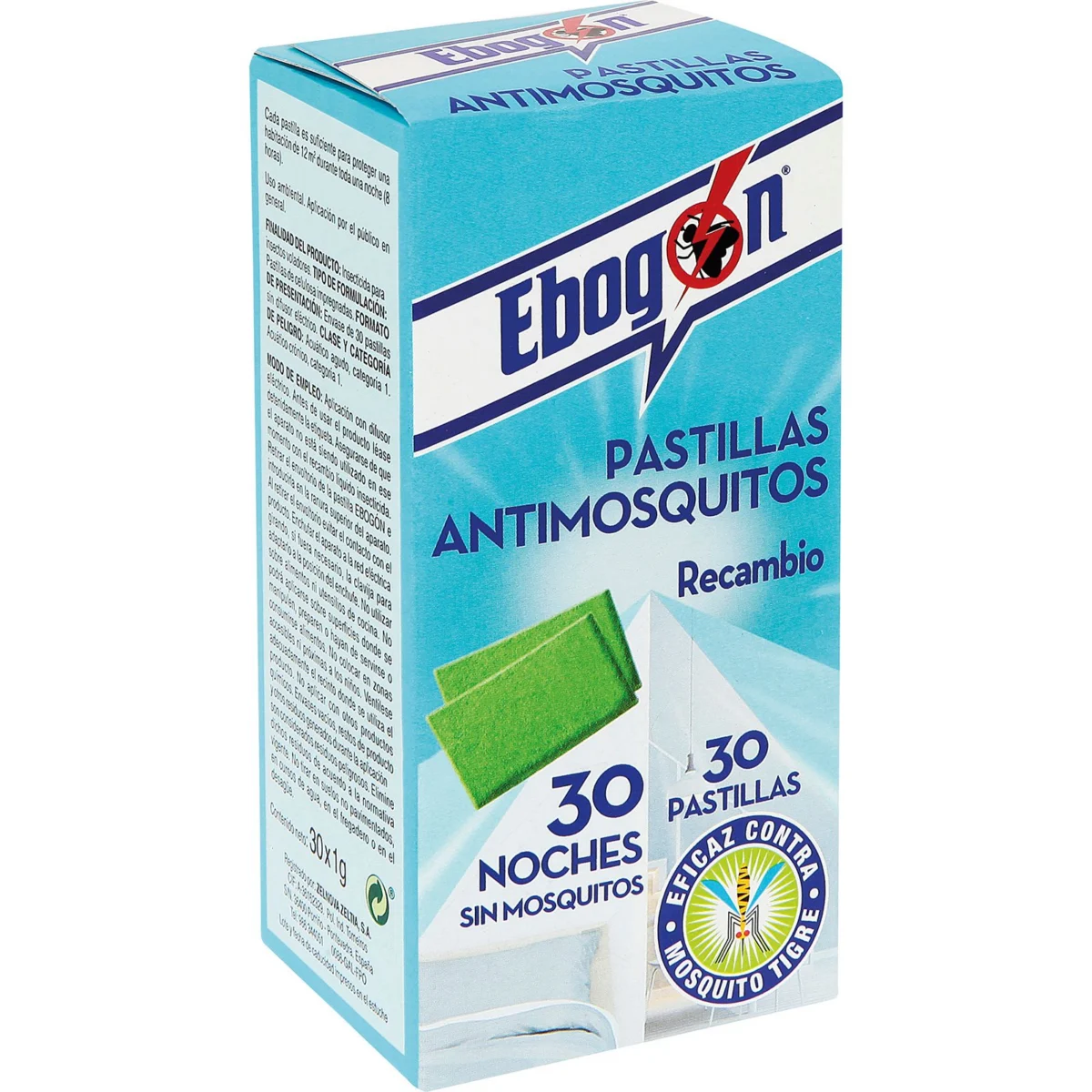 Pastilles insecticides de recharge pour diffuseur électrique Ebogón