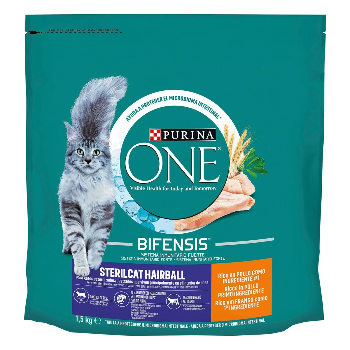 Menjar per a gats adults esterilitzats contra les boles de pèl Purina One