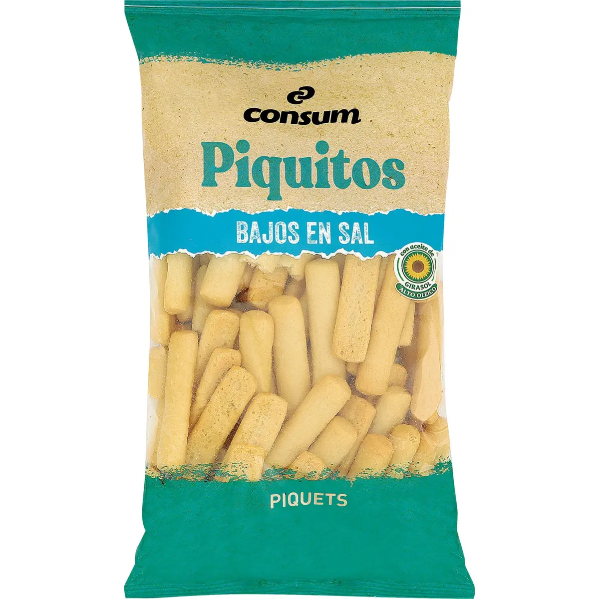 Piquitos baixos en sal Consum
