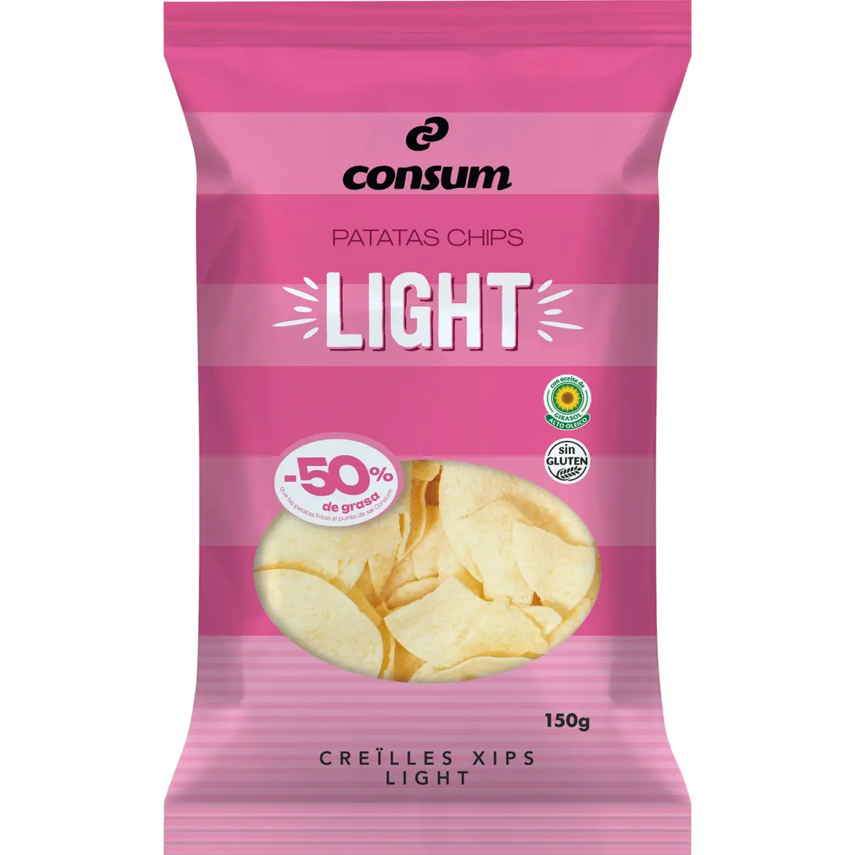 Patates chips lleugeres, bossa Consum