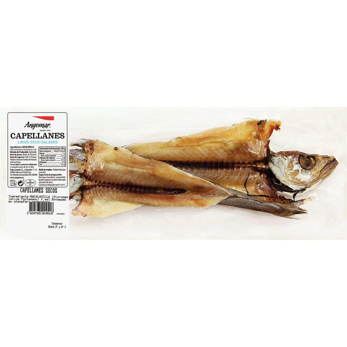 Capelans séchés Angomar