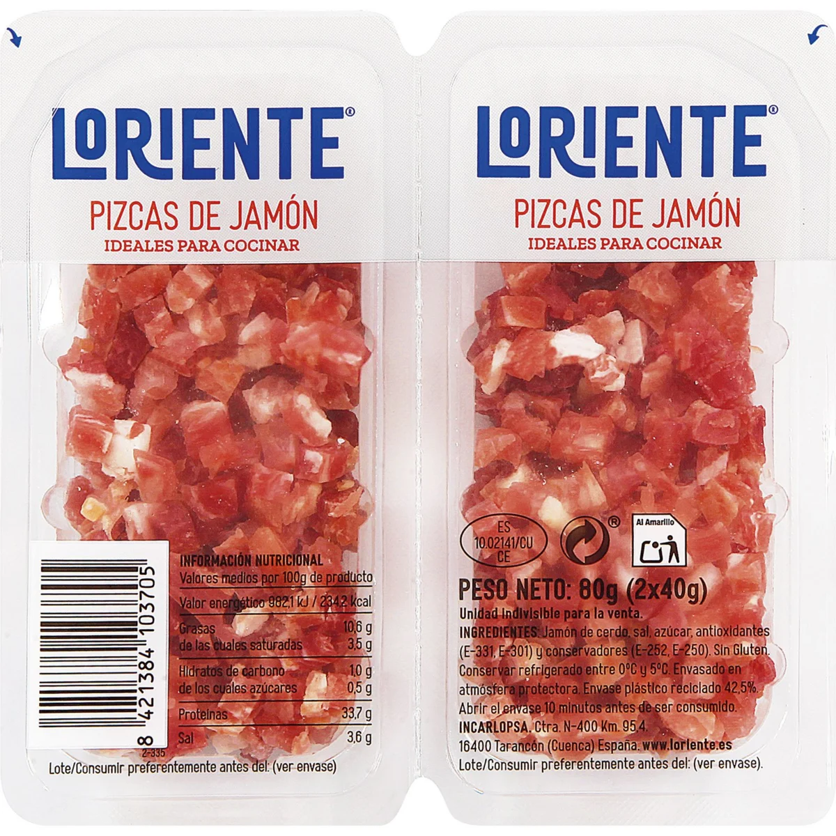 Кусочки хамона Loriente