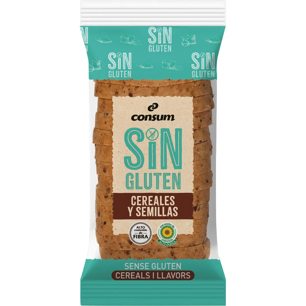 Pain de mie sans gluten aux céréales et aux graines Consum