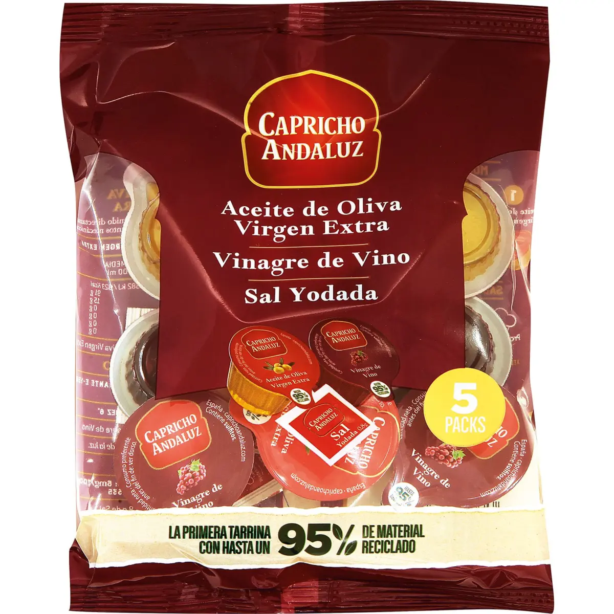 Capricho single-serve oil, vinegar and salt set