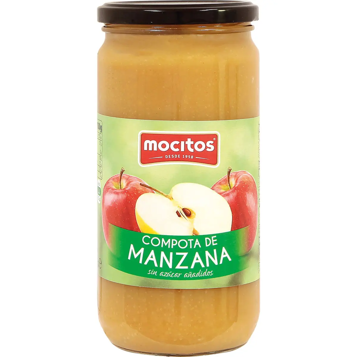 Compota de poma en pot de vidre Mocitos
