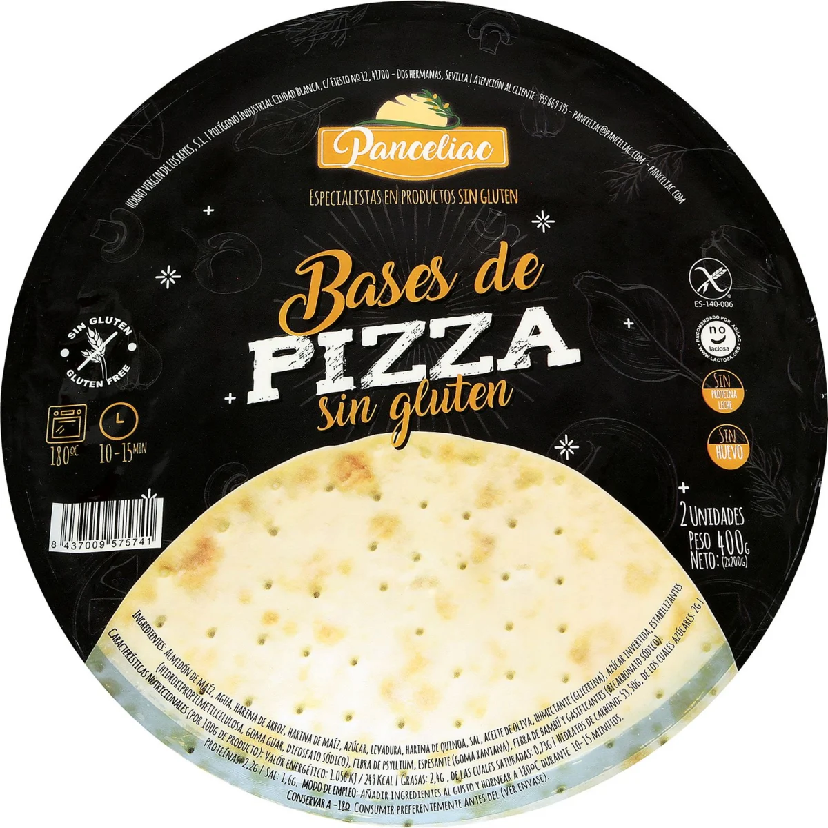 Base Pizza S/Gluten Panaceliac