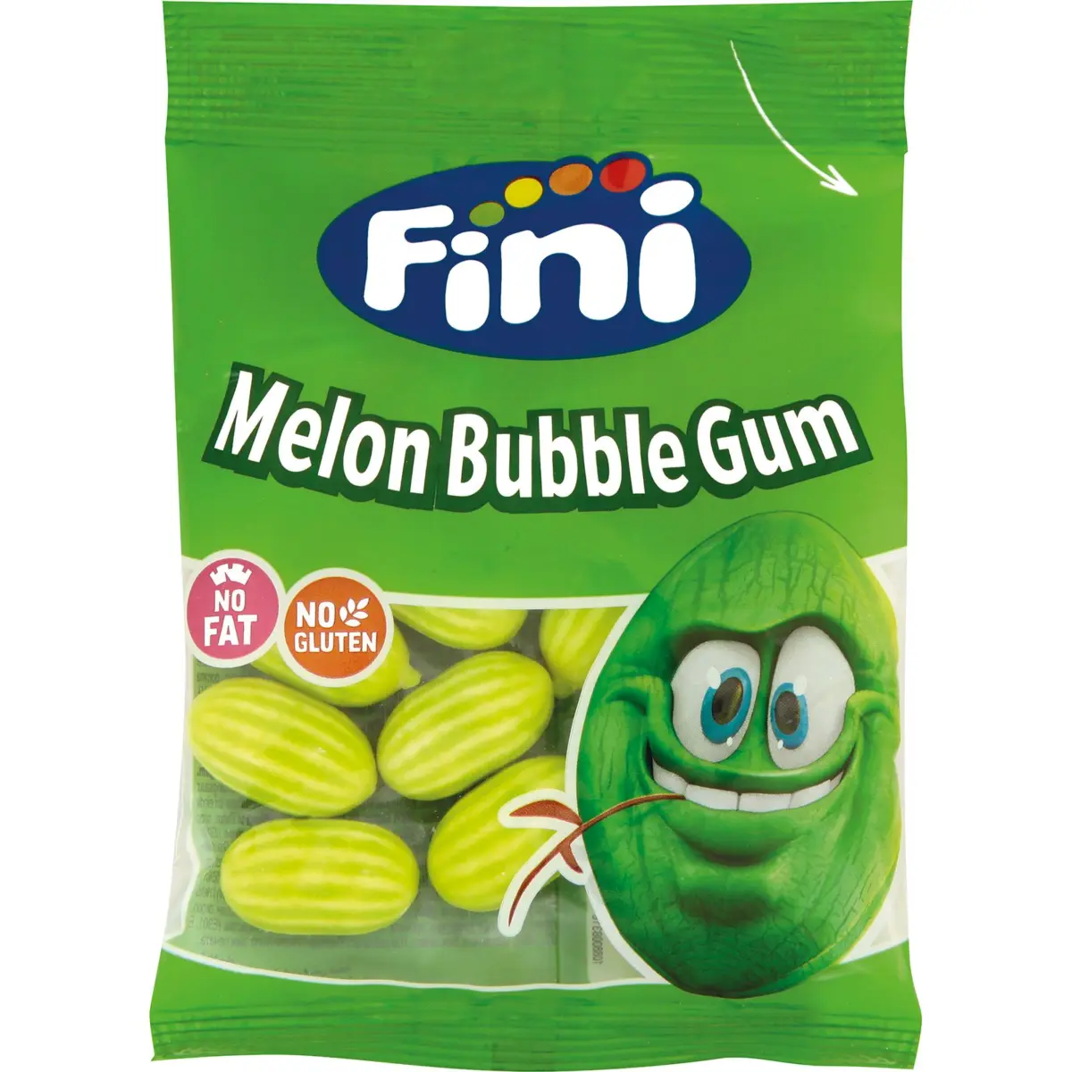 Chewing-gum goût melon, sachet Fini