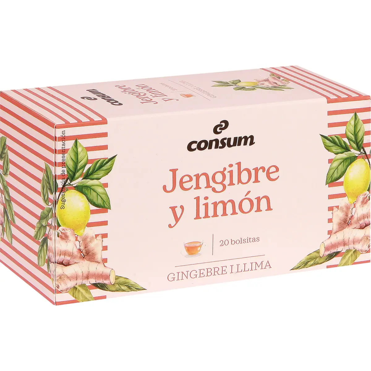 Infusió de gingebre i llimona 20 bossetes Consum