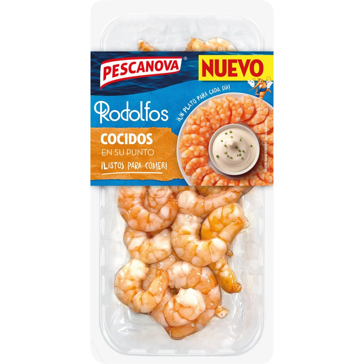 Geschälte, gekochte Garnelen Pescanova