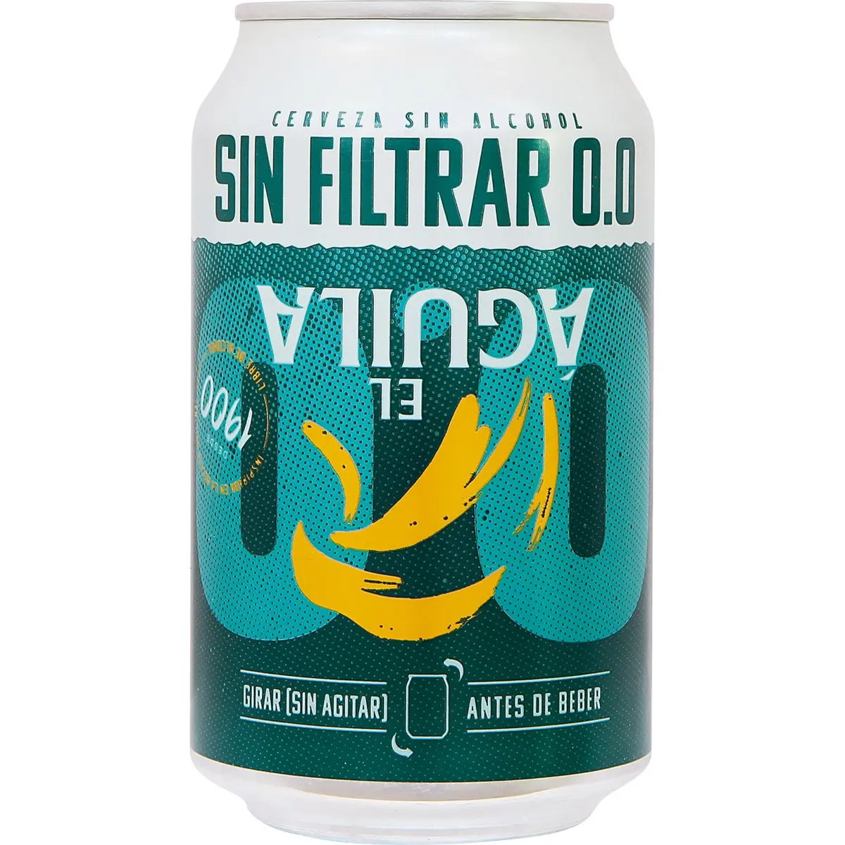 Cervesa sense filtrar 0,0 en llauna El Águila